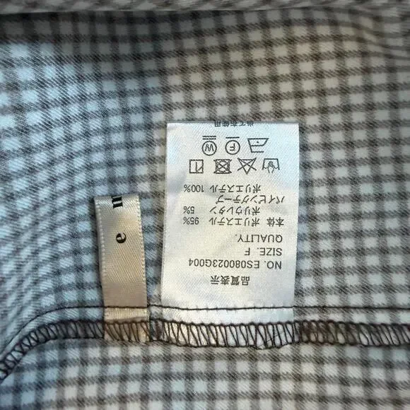 Japanese vintage gingham tie front blouse - Picture 5 of 8